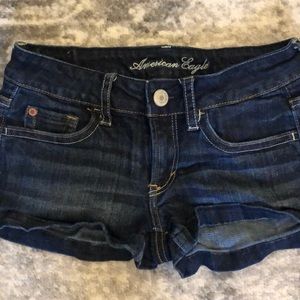 Dark denim shorts